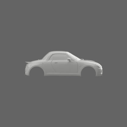 3D scan of Daihatsu Copen L880K model by SCHURKEE, showing detailed digital rendering of the compact sports car.