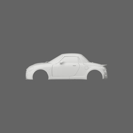 3D scan image of Daihatsu Copen L880K by SCHURKEE, showing detailed centered 3D model on a white background.