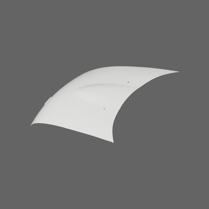 3D scan of Daihatsu Copen L880K bonnet by SCHURKEE, showing detailed centered view of the car's hood from front angle.
