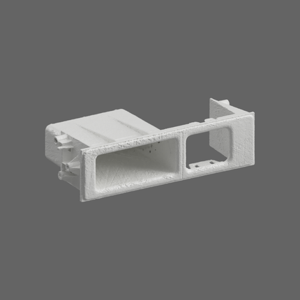 3D scan image of Daihatsu Copen L880K clock cubby by SCHURKEE, showing detailed interior view with centered design and textured surfaces.