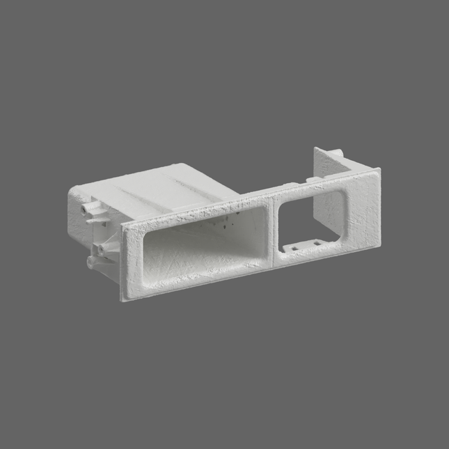 3D scan image of Daihatsu Copen L880K clock cubby by SCHURKEE, showing detailed interior view with centered design and textured surfaces.