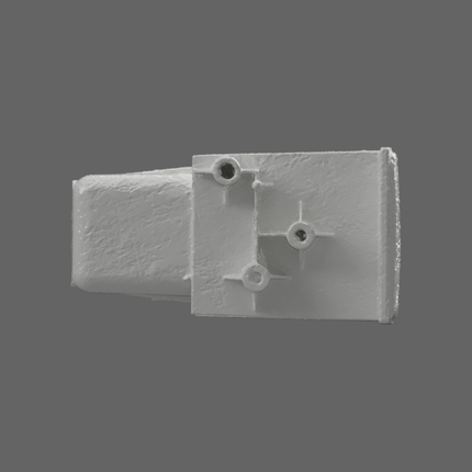 3D scan image of SCHURKEE Daihatsu Copen L880K clock cubby with detailed interior design and centered layout.