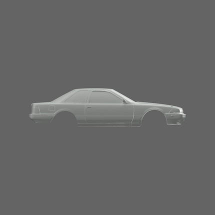 3D scan image of a Toyota Soarer Z20 by SCHURKEE showing detailed 3D model of the car's exterior features.