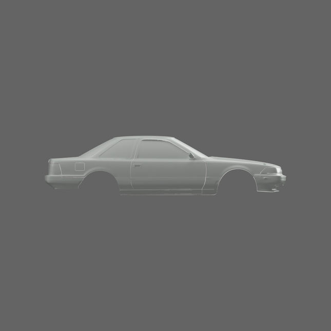 3D scan image of a Toyota Soarer Z20 by SCHURKEE showing detailed 3D model of the car's exterior features.