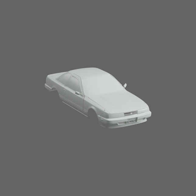 3D scan of Toyota Soarer Z20 model by SCHURKEE, showing detailed digital rendering of the car's shape and features.