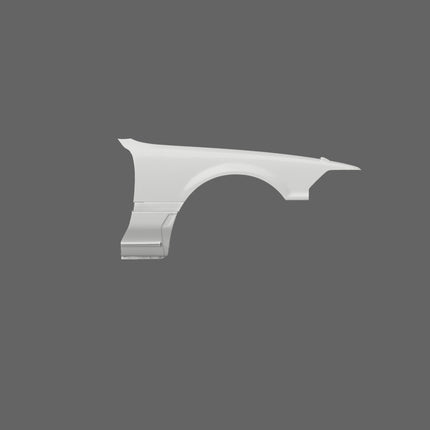 3D scan image of Toyota Z20 Soarer front wing panels by SCHURKEE, showing detailed digital modeling of the car's wing components.