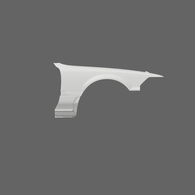 3D scan image of Toyota Z20 Soarer front wing panels by SCHURKEE, showing detailed digital modeling of the car's wing components.